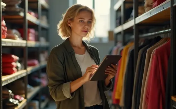operaria manejando stcok en ecommerce
